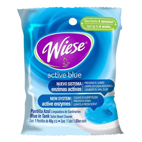 Pastilla azul para inodoro Wiese 48 gr.