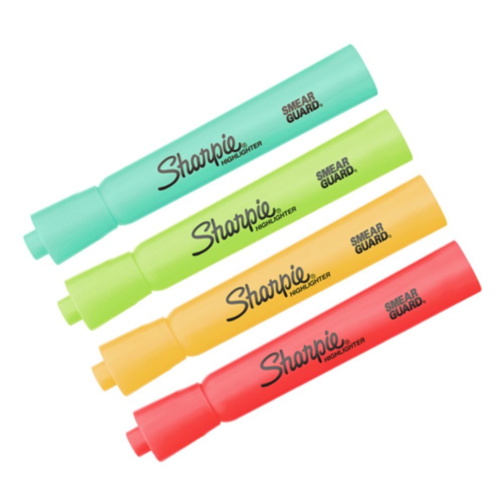 Resaltador Sharpie Tank caja con 4 pieza