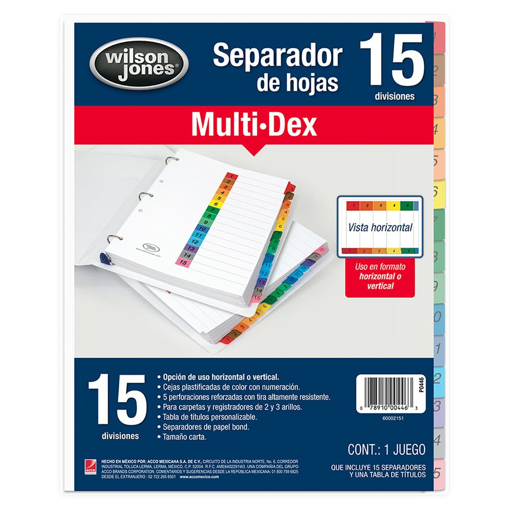 Separador multidex 15 divisiones ACCO ta