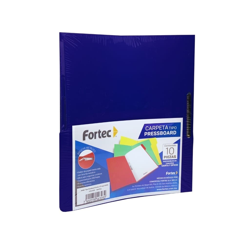 Carpeta pressboard con broche Fortec car