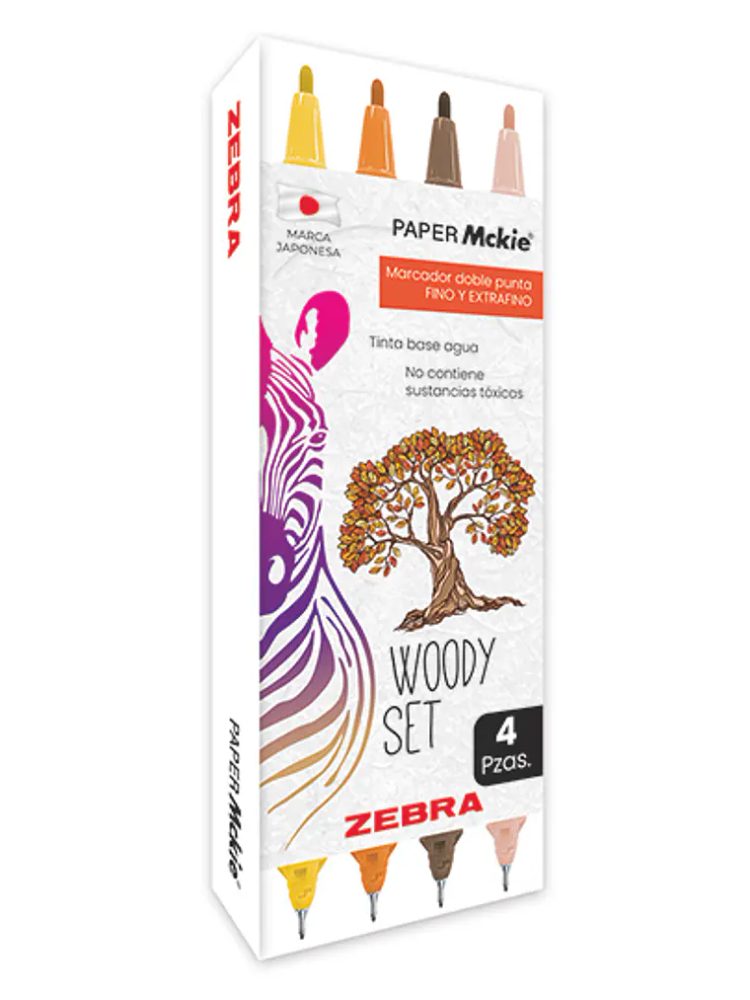 LM-Marcador ZEBRA doble punta PAPER Mcki