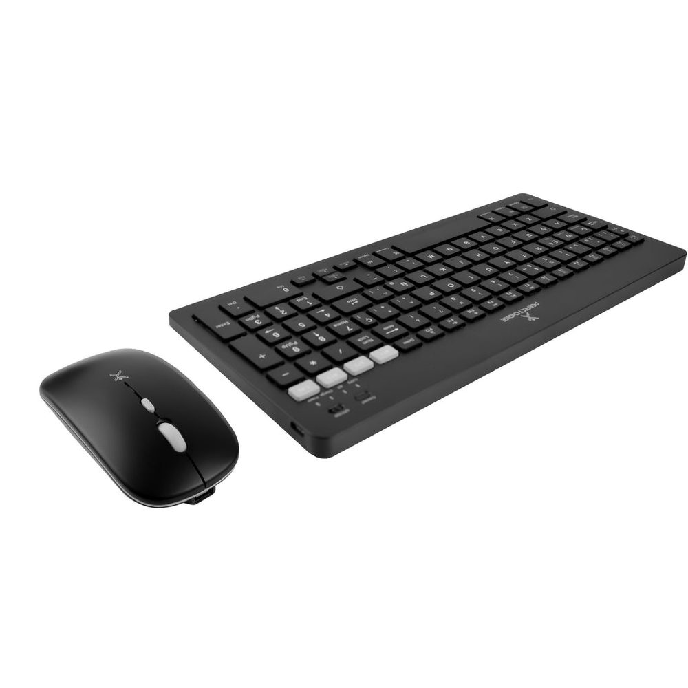 Kit de Teclado y Mouse Regargable Inalambrico Zebrary Perfect Choice Blanco