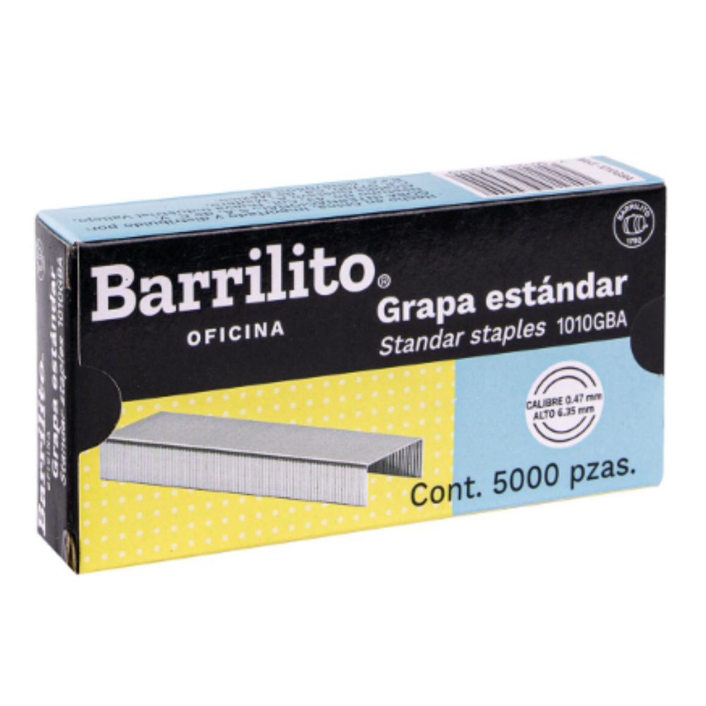 Grapa estándar 26/6 Barrilito caja con 5