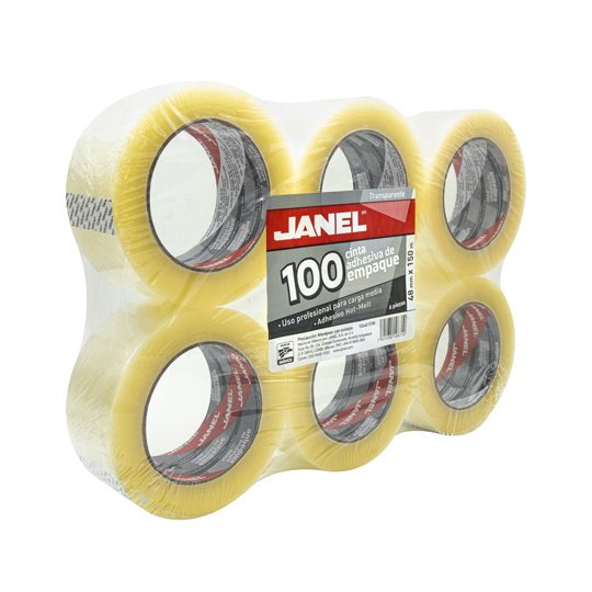 Cinta empaque línea 100 transparente JAN