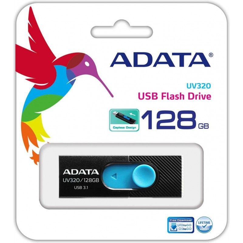 USB Adata UV320, 128GB, USB-A 3.0, Lectu