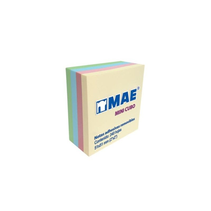 Notas Adhesivas MAE pastel 2x2pulg block