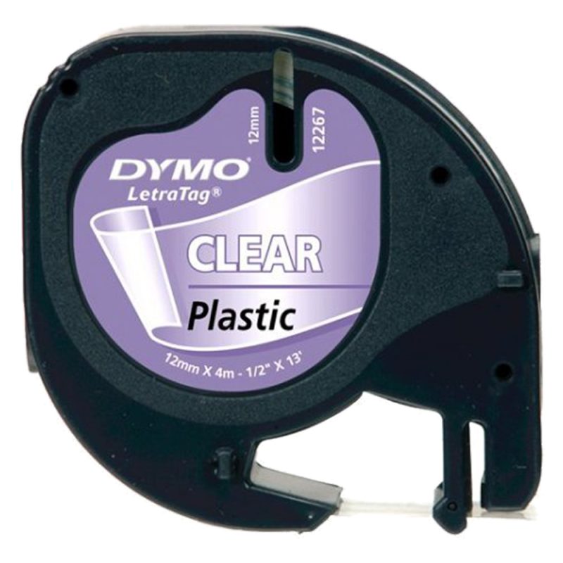Cinta plastica DYMO Letratag negro sobre