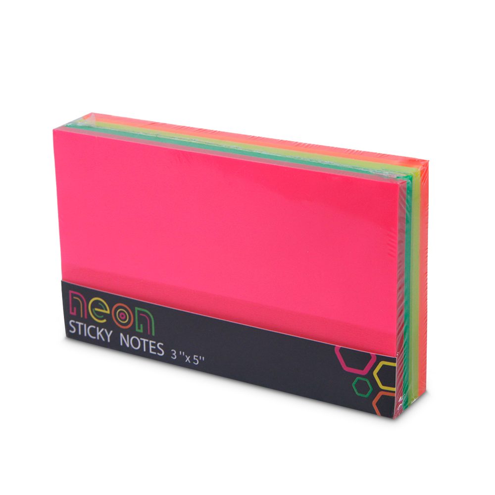 Notas adhesivas neon 7.62 x 12.7 cm. Blo