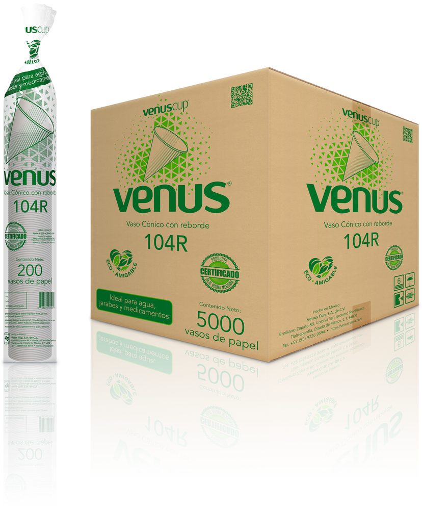 Cono de papel venus no. 104. caja con 50