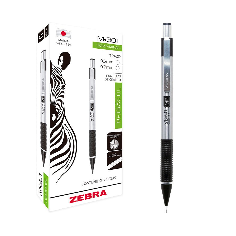 Portaminas ZEBRA M-301 punto fino 0.5 mm