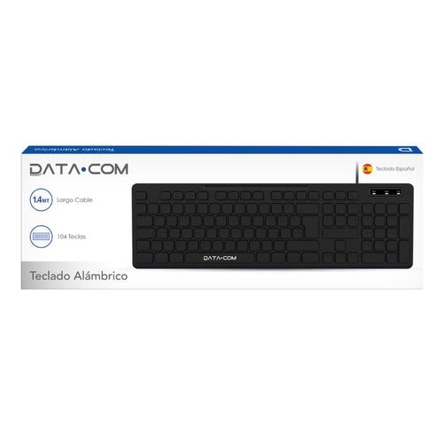 Teclado - Techzone - TZ16TEC01-ALA - Qwerty - Alambrico USB a - 1.30MTRS - Teclas 104 - Negro