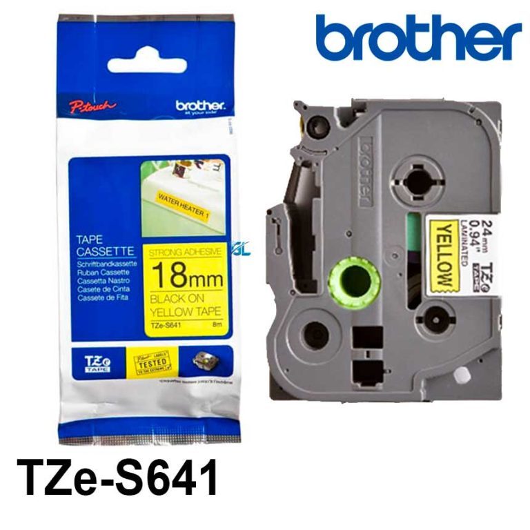 Cinta Brother negro sobre amarillo TZE64