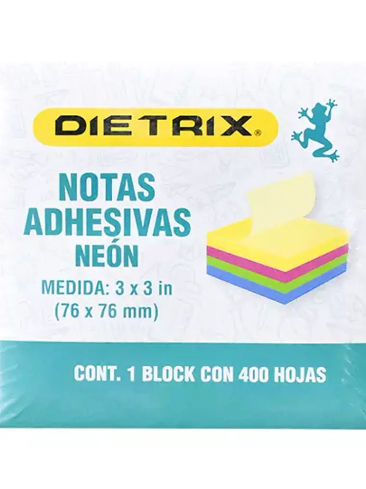 NOTAS ADHESIVAS DIETRIX MIX NEON 3X3 IN
