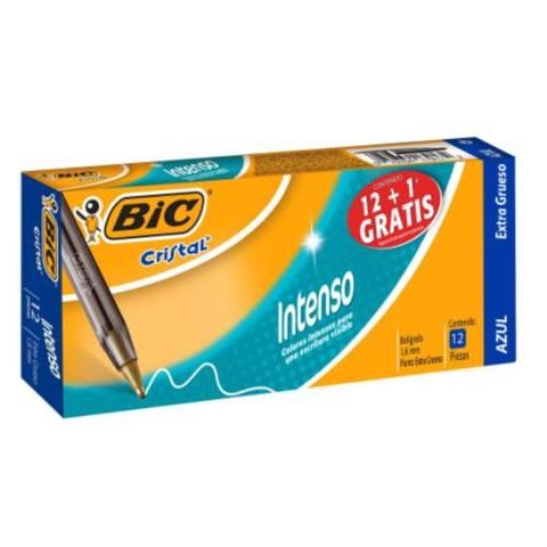 Bolígrafo BIC Cristal azul punto extra g