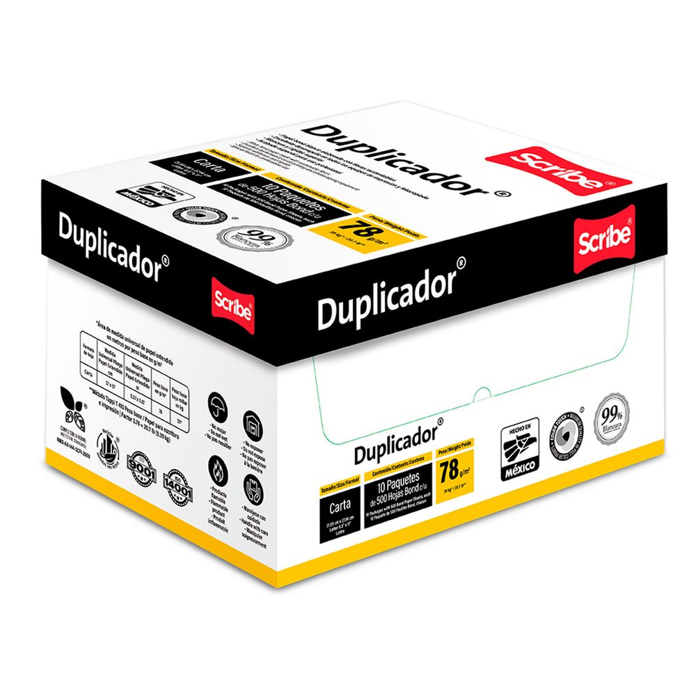 Caja de papel bond Duplicador Scribe tam