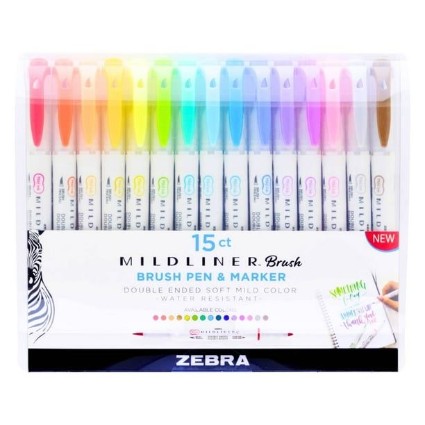 Marcador ZEBRA MILDLINER Brush doble pun