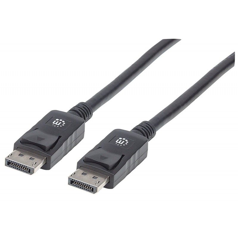 Cable Displayport, Manhattan, 307093, V1.2 M-m 3.0M Negro 4K60HZ