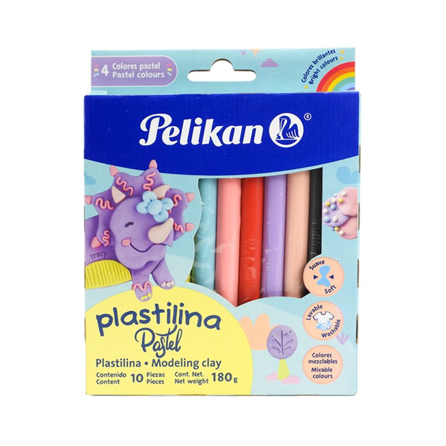 Plastilina Pelikan colores pastel caja c