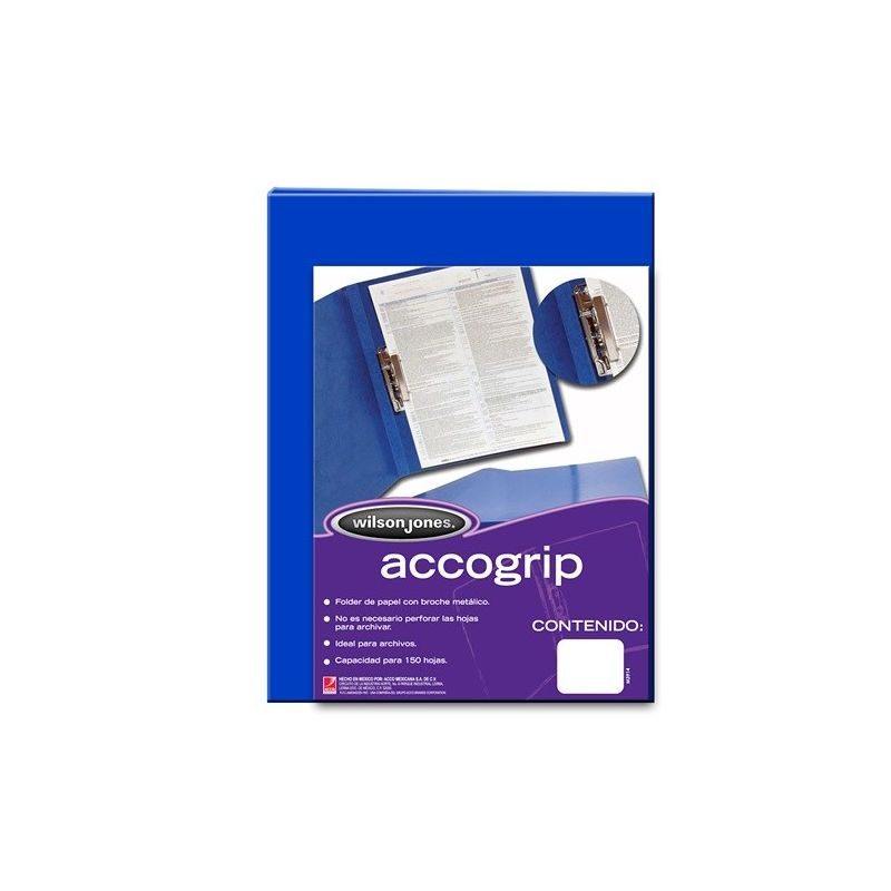 Folder accogrip carta ACCO color azul ob
