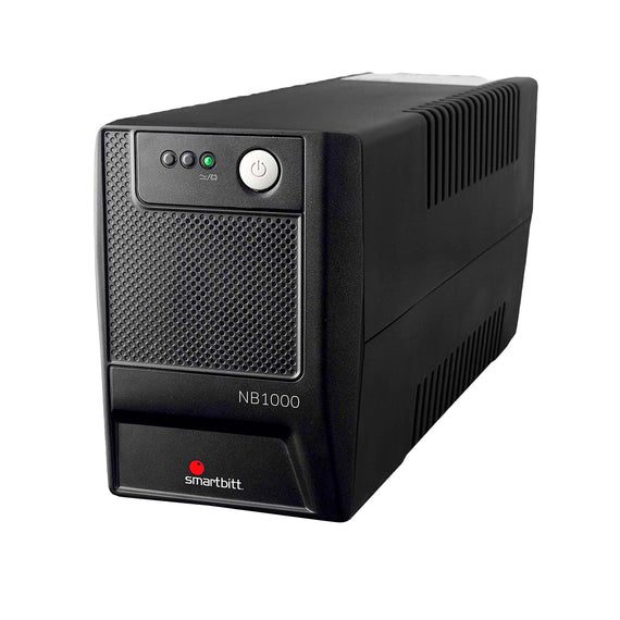 No-break Interactivo Smartbitt SBNB1000USB 1000VA/500W, Clavija Nema 5-15P, 6 Contactos Tipo Nema 5-15R con Respaldo de Baterias, Regulacion y Supresion de Picos, Proteccion RJ-11, Puerto USB