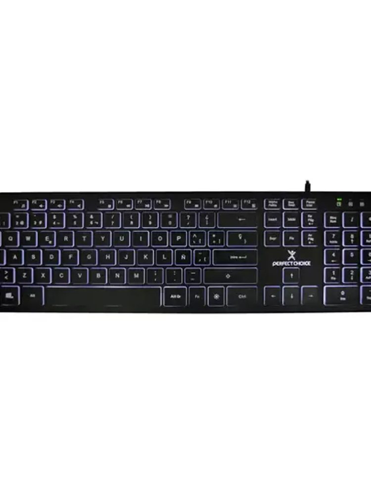 Teclado Alambrico Slim con Iluminacion Backlight Perfect Choice