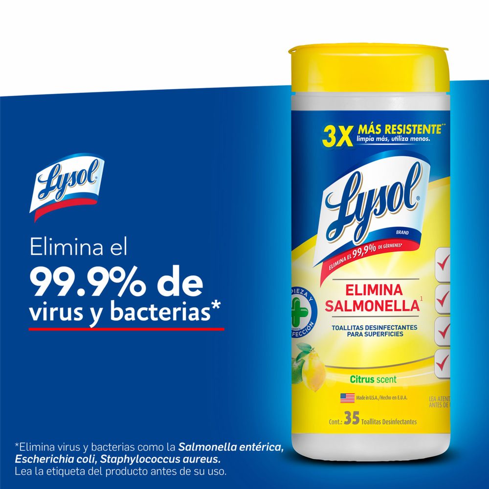 Toallas Lysol desinfectantes c/35