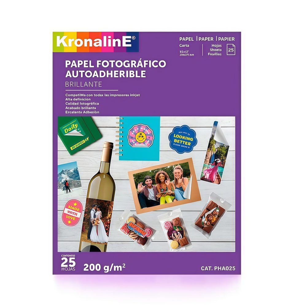 Papel fotografico autoadherible Kronalin