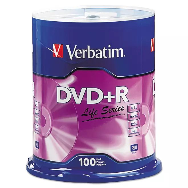 Disco Verbatim DVD+R life series 16x 100