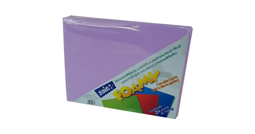 Foamy  saira tamaño carta  lila  24 piez