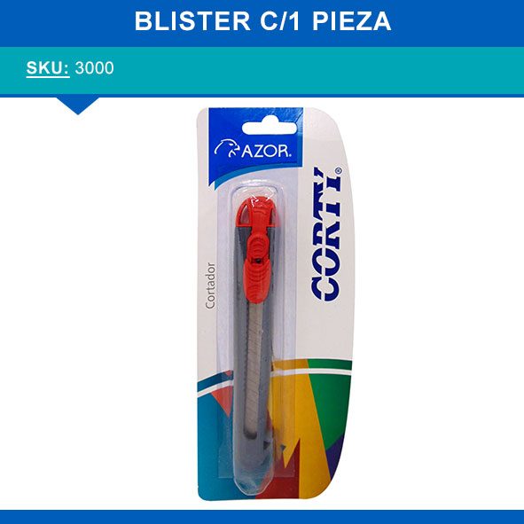 Cutter Corty 3000 chico de 9 mm bote con