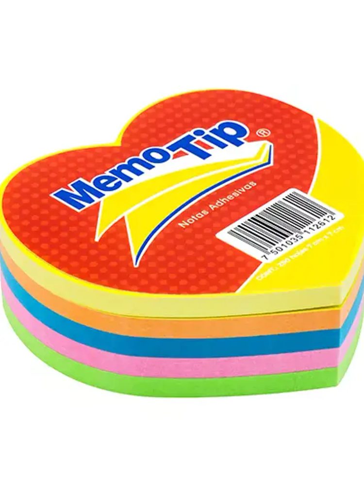 Notas Adhesivas Memo Tip forma corazon c