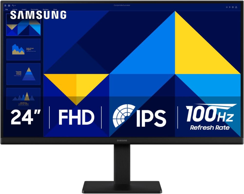 Monitor LED Samsung 24 Pulgadas /S3 S30GD Essential/ FHD (1920 X 1080) / Ips / Plano/hdmi/d-sub/ 100HZ / Negro.