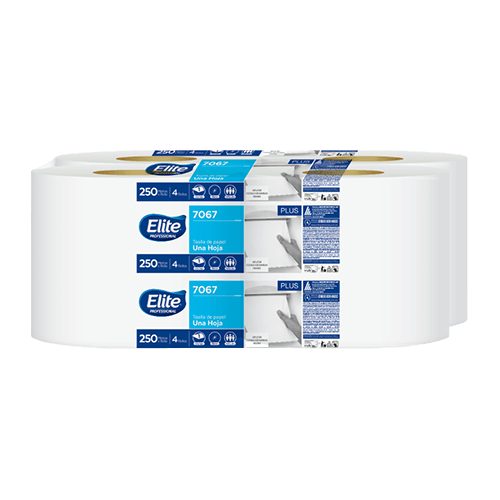 Toalla en rollo color blanco Elite, caja