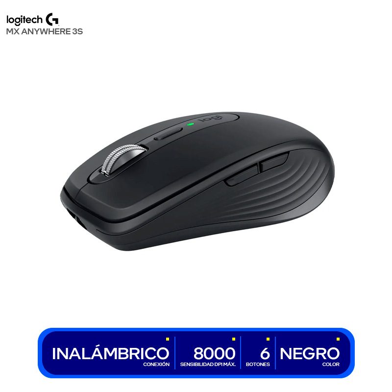 Mouse Logitech Mx Anywhere 3S Inalambrico Recargable Grafito