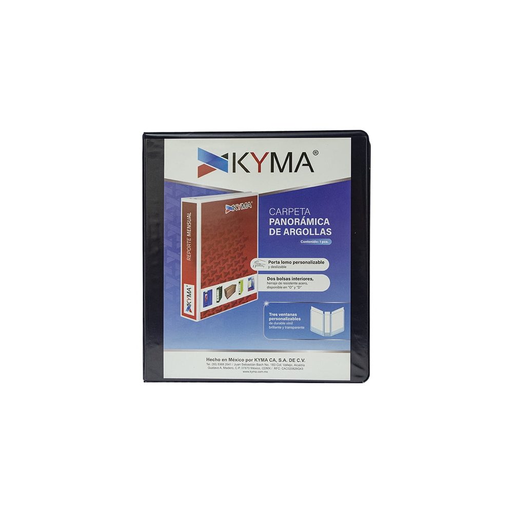 Carpeta panoramica KYMA carta azul marin