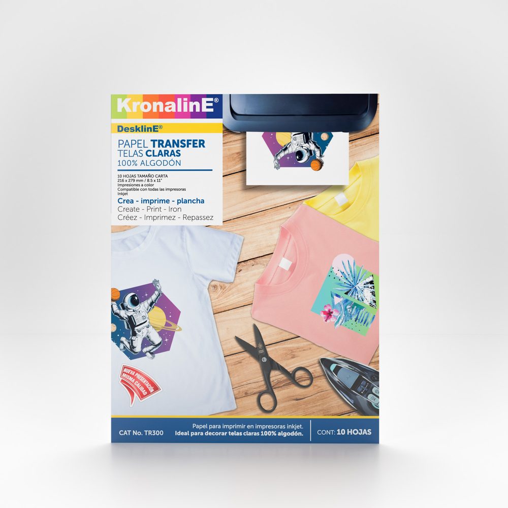 Papel transfer Kronaline para tela clara