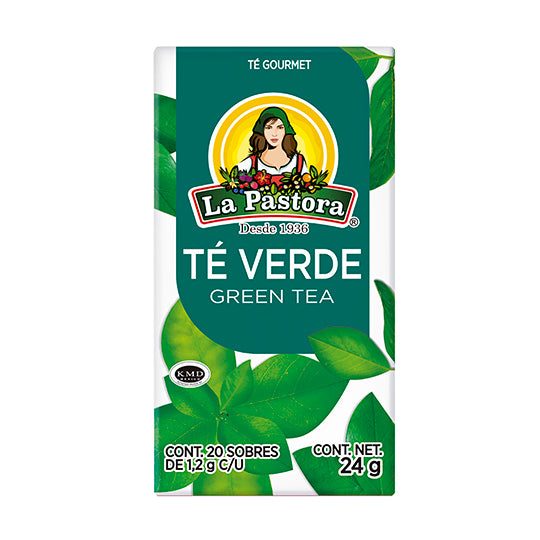 Té verde LA PASTORA caja con 25 sobres