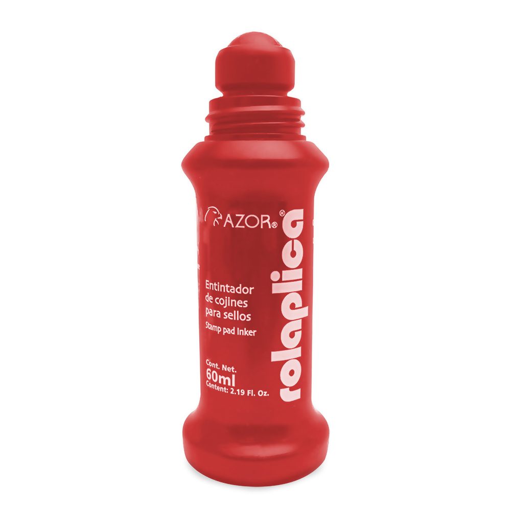 Tinta para sello Rolaplica Azor color ro