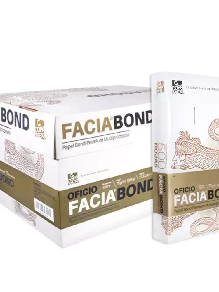 Caja de papel bond Facia tamaño oficio 9
