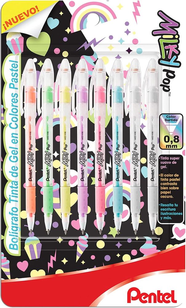 LM-Bolígrafo Stick Pentel Milky Pop colo