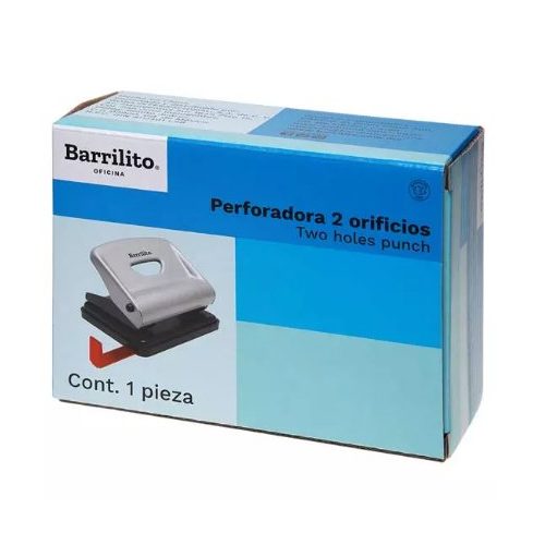 Perforadora 2 orificios Barrilito cuerpo