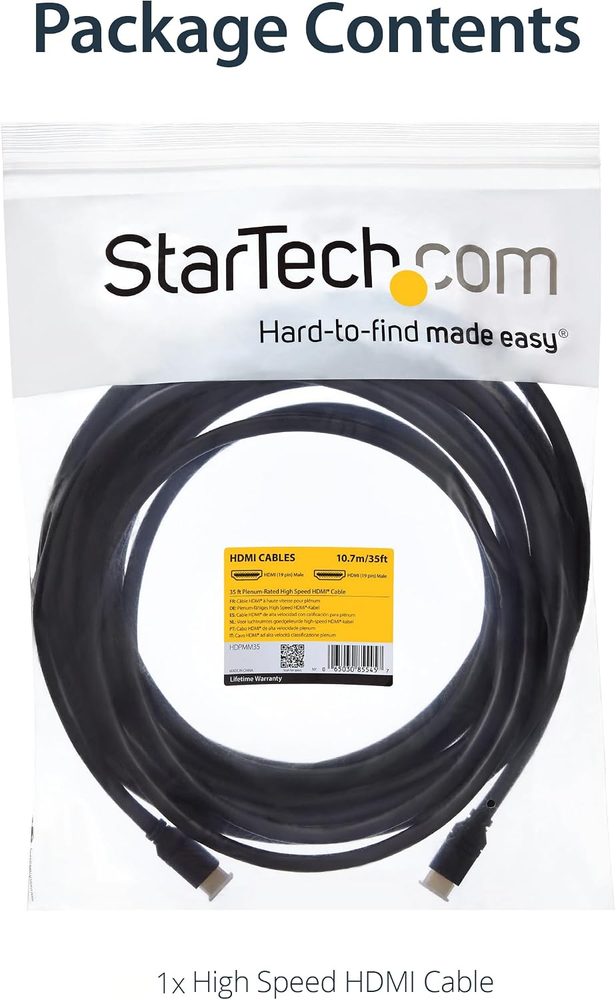 Cable HDMI de 50CM de Alta Velocidad - 2X HDMI Macho - Negro - Ultra HD 4K X 2K - Startech.com Mod. HDMM50CM