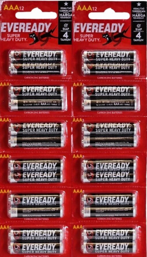 Pila EVEREADY AAA tira con 12 pilas
