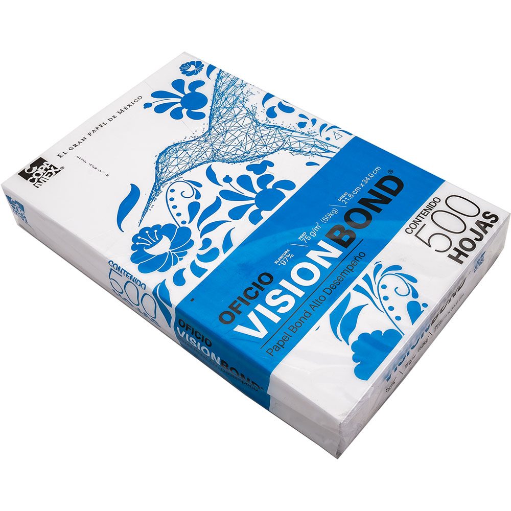 Caja de Papel bond Vision tamaño oficio