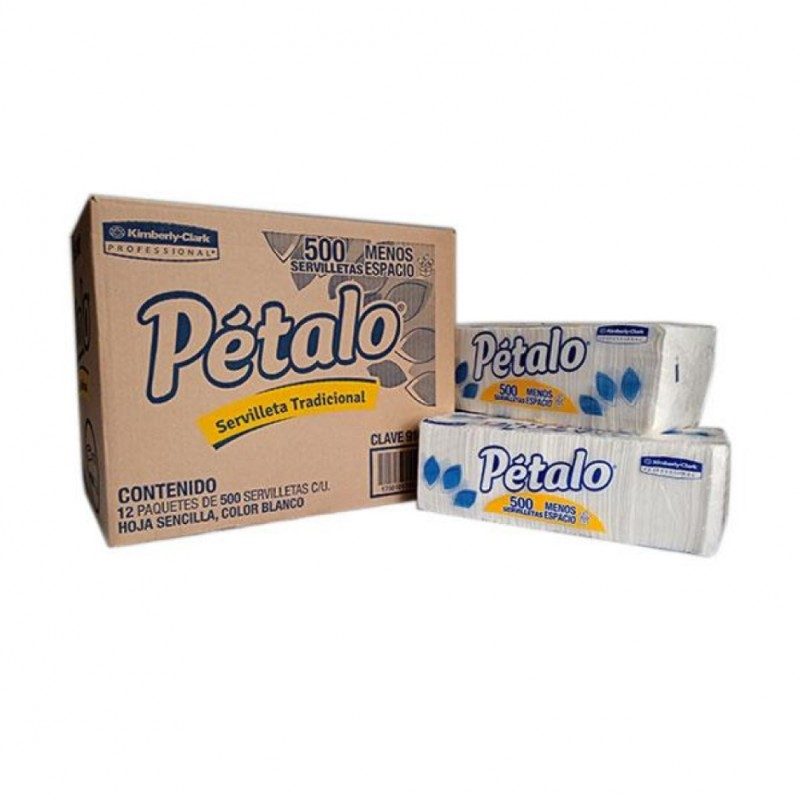 Servilletas blancas Petalo caja con 12 p