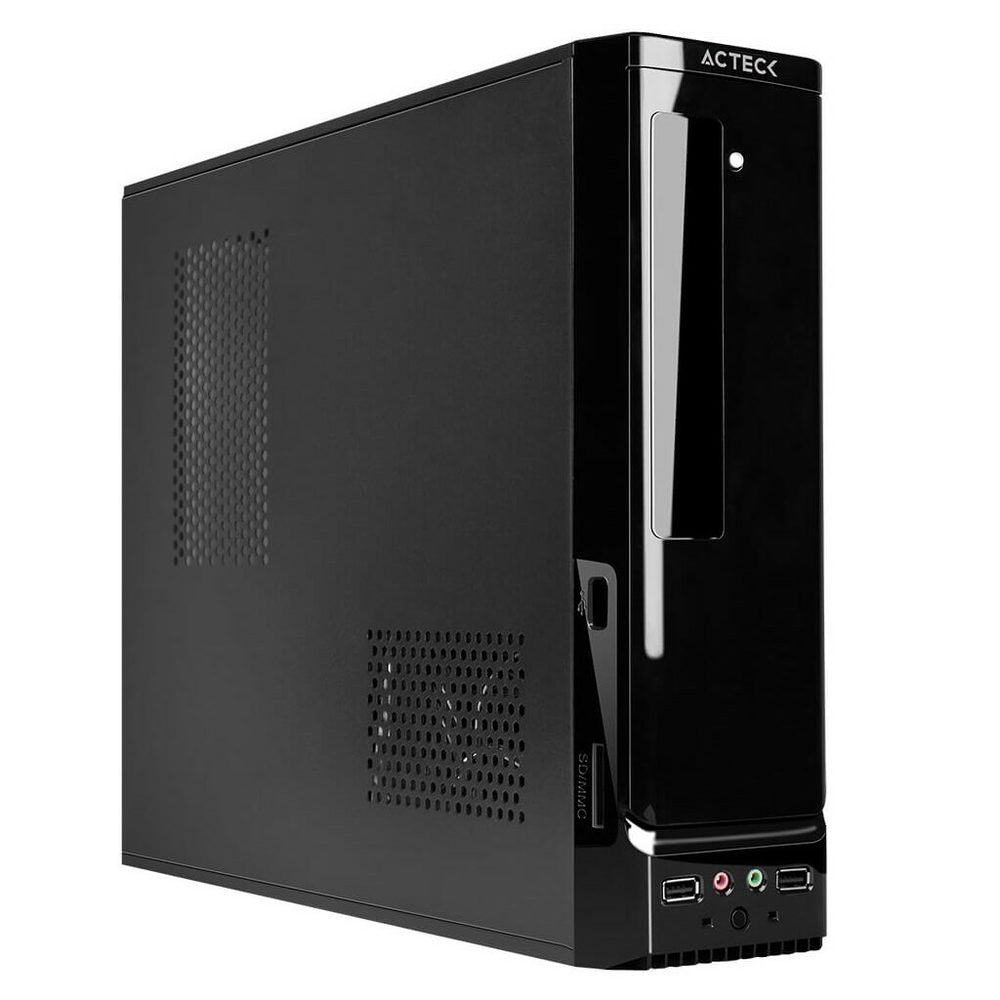 GABINETE SLIM ATOM NEGRO ACTECK.