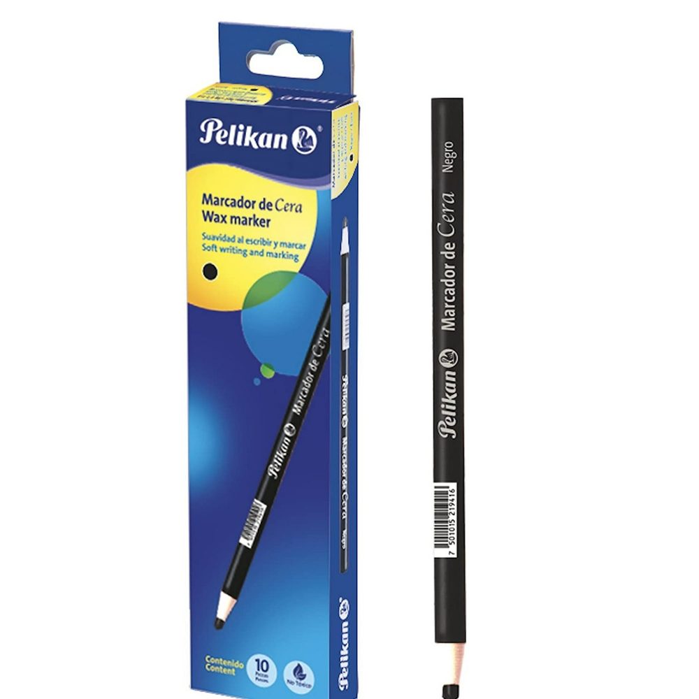 Marcador de cera Pelikan color negro  ca