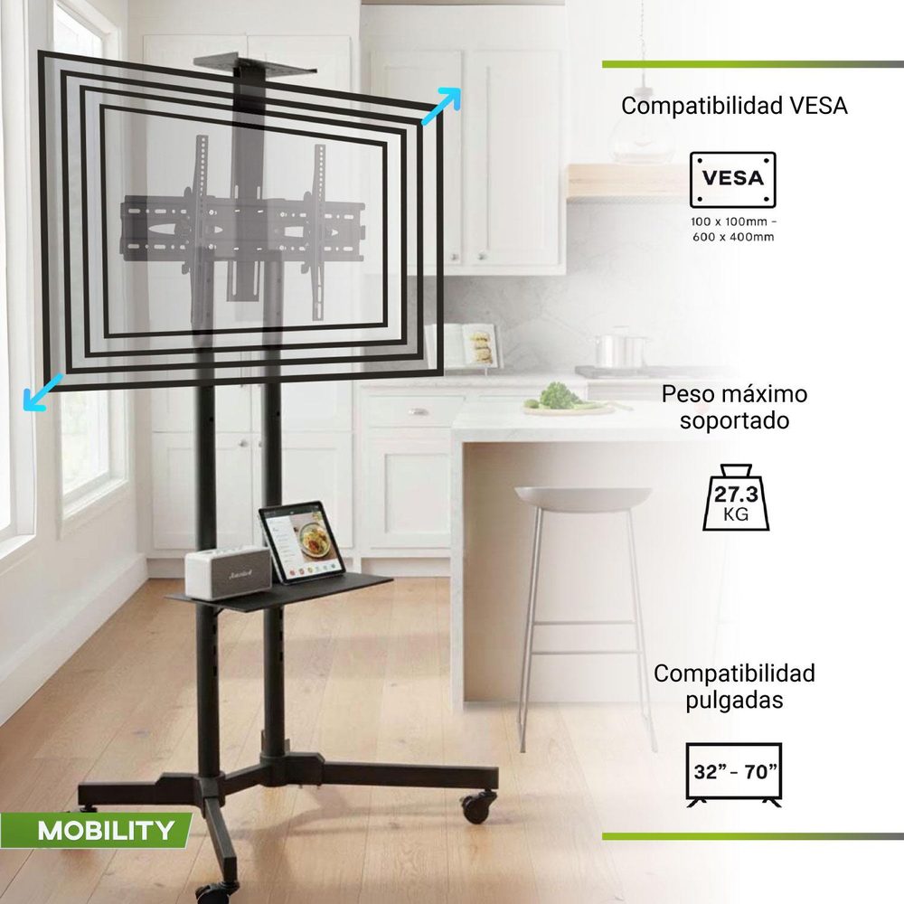 Soporte de pantalla móvil Techmakro con