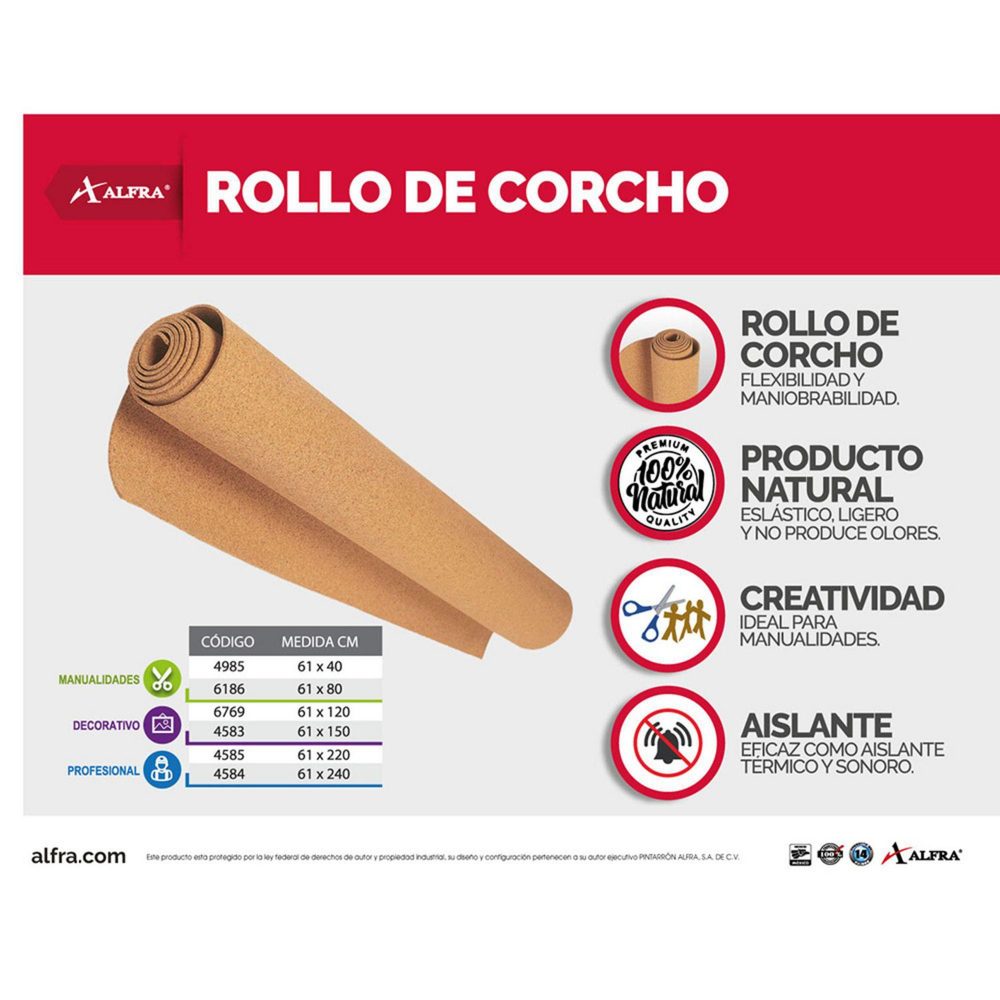 Rollo de corcho Alfra para manualidades