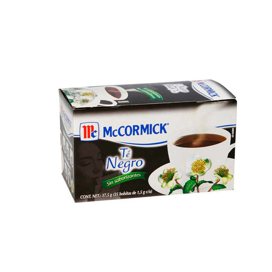 Té negro McCormick caja con 25 sobres.